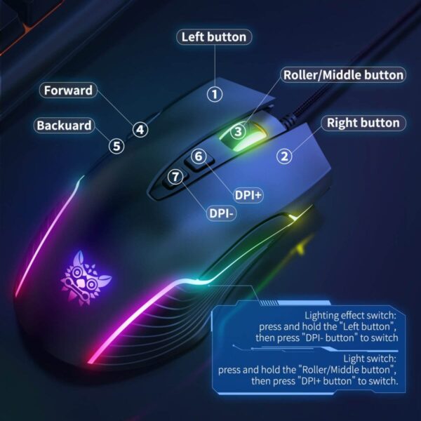 Mouse gamer Onikuma CW905 - Imagen 3