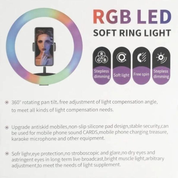 Aro luz Led RGB 33cm - Imagen 4