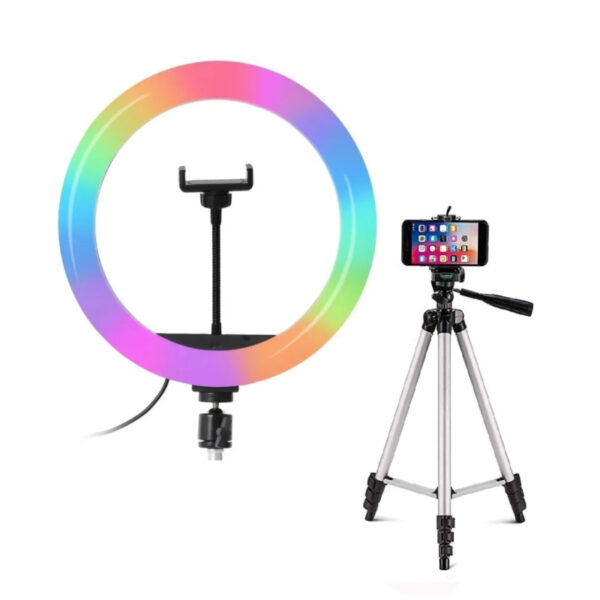 Aro luz Led RGB 33cm + Trípode 102cm - Imagen 2
